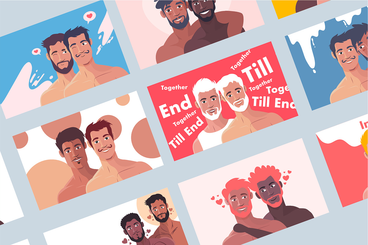 Gay couple vector, a Person Illustration by foxndeer (Photo 2 of 4)