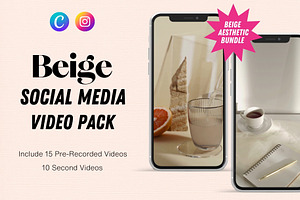 Beige Aesthetic Social Stock Videos