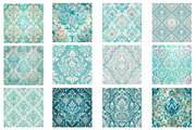 Teal Damask Patterns, a Background Graphic by Wow Magic (Thumbnail 2 of 2)