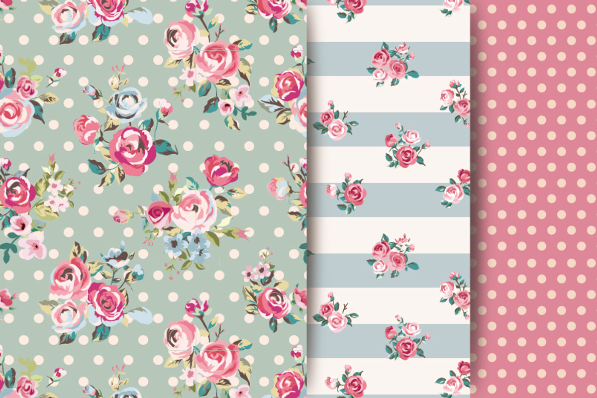 Seamless vintage patterns Vol.2 preview 3