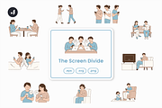 The Screen Divide Illustration, an Object Graphic by Jump Studio (Thumbnail 1 of 12)