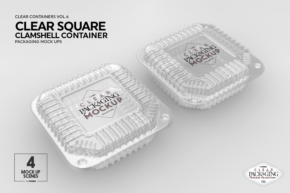 06 Clear Container Packaging Mockups, a Cups & Container Mockup by INCDesign (Photo 4 of 21)