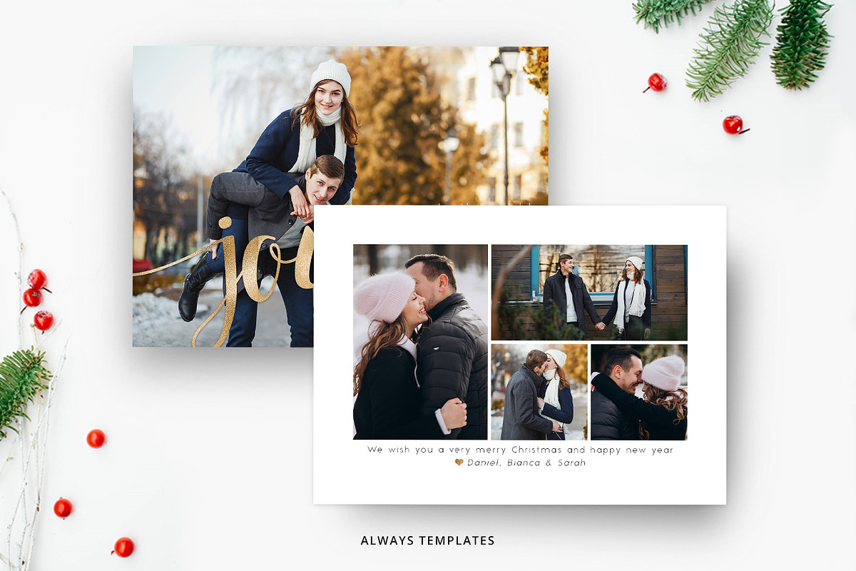 Christmas Card Template CC095, a Card Template by Always Templates (Photo 2 of 3)