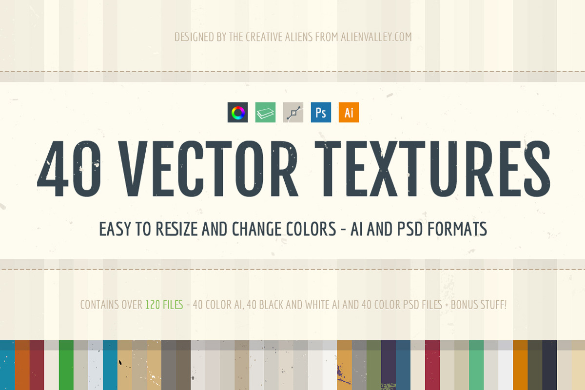 40 Vector Textures + Bonus
