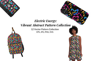 Electric Energy: Abstract Pattern, a Pattern Graphic by Elatedowl