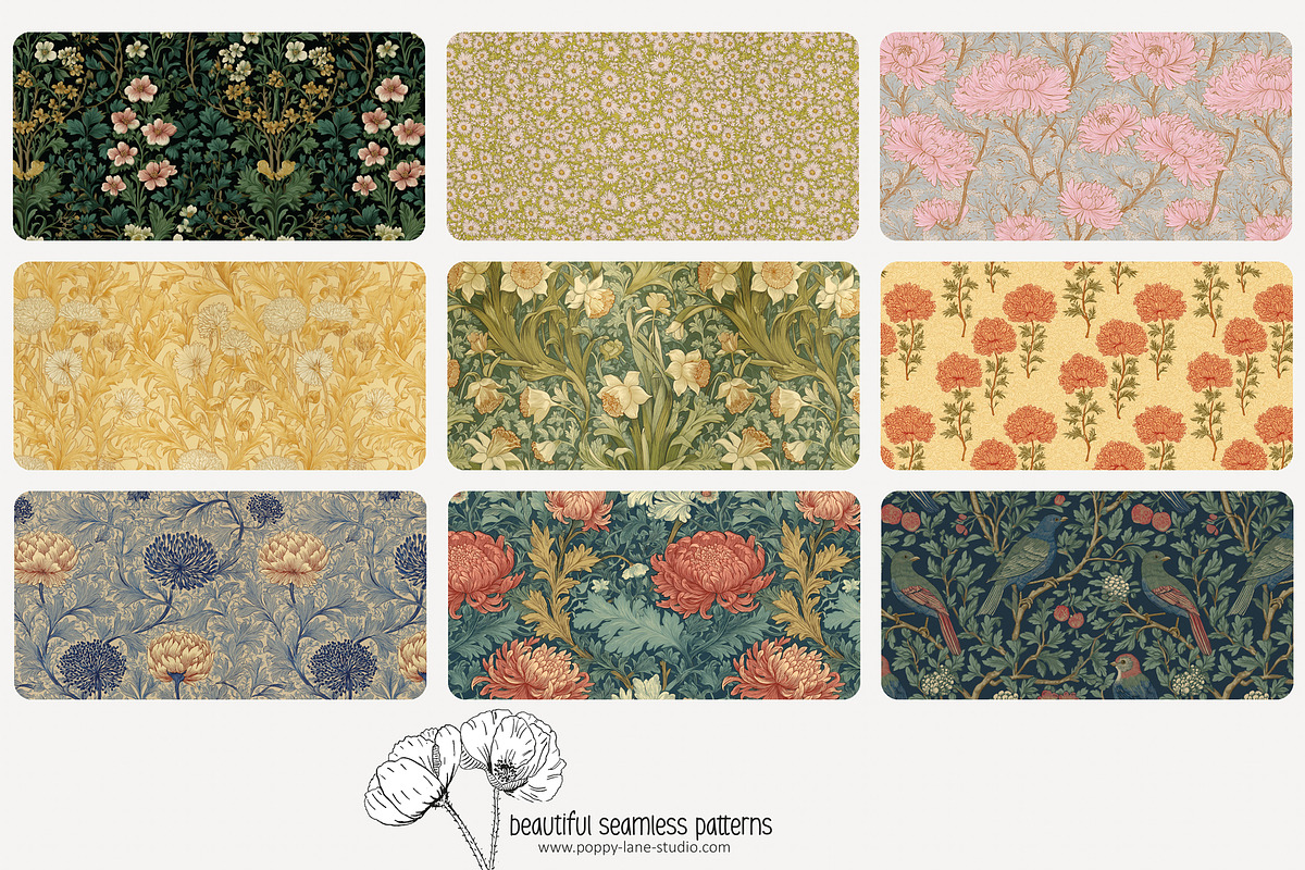 70 Arts & Crafts seamless pattern, a Pattern Graphic by Poppy Lane Studio (Photo 9 of 10)