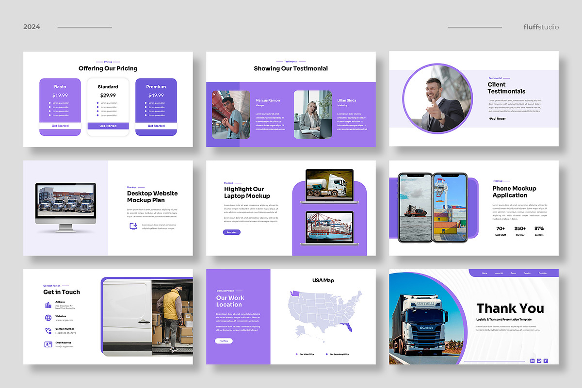 Logistics Transportation Powerpoint, a Presentation Template by fluffstudio (Photo 5 of 5)