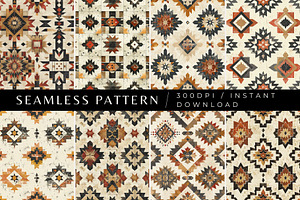 8 Southwest Spirit Seamless Patterns