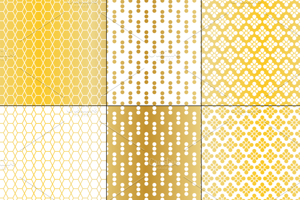 Seamless Gold Geometric Patterns, a Pattern Graphic by Melissa Held Designs (Photo 6 of 8)