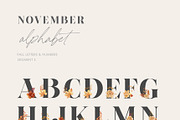 NOVEMBER Watercolor Fall Set, an Object Graphic by Kaleriia (Thumbnail 4 of 11)