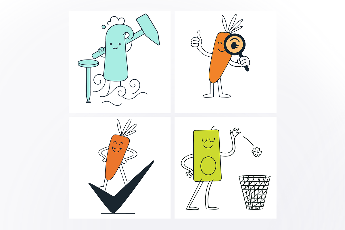 10 Fun Character Illustration, an Illustration by Spojeeto Devices Mockups (Photo 3 of 3)