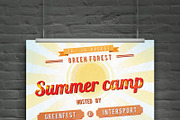 Retro Summer Camp Flyer, a Flyer Template by VectorBurn (Thumbnail 5 of 5)