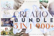 -25% BUNDLE Backgrounds & 3D Shapes, an Object Graphic by Cat In Colour (Thumbnail 1 of 32)