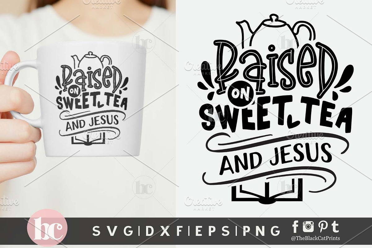 Tea SVG Bundle | Funny Tea Quotes, a Food Illustration by TheBlackCatPrints (Photo 8 of 12)