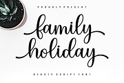 Family Holiday, a Script Font by Artkenza (Thumbnail 1 of 8)