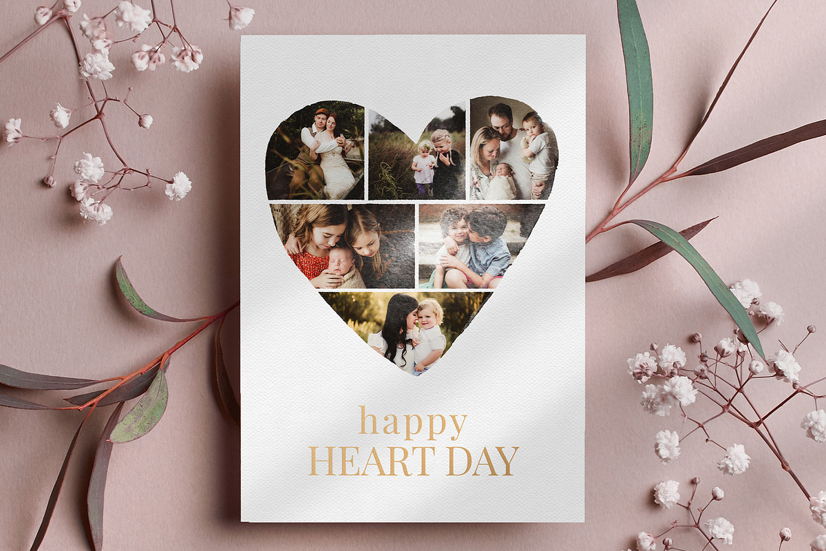Heart Shaped Collage with watercolor, a Shape Add-On by BrownLeopard (Photo 3 of 9)