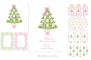 Mahjong Christmas Tree Pink, a Graphic by LABFcreations (Thumbnail 4 of 4)