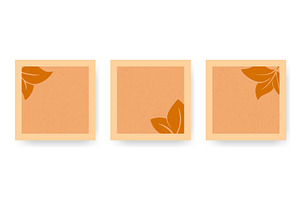 Set of square autumn texture, a Texture Illustration by Tati_Kli