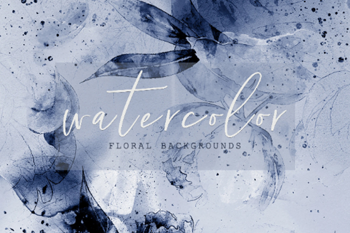 Watercolor Floral Backgrounds, a Texture Graphic by sibel dayı (Photo 1 of 16)