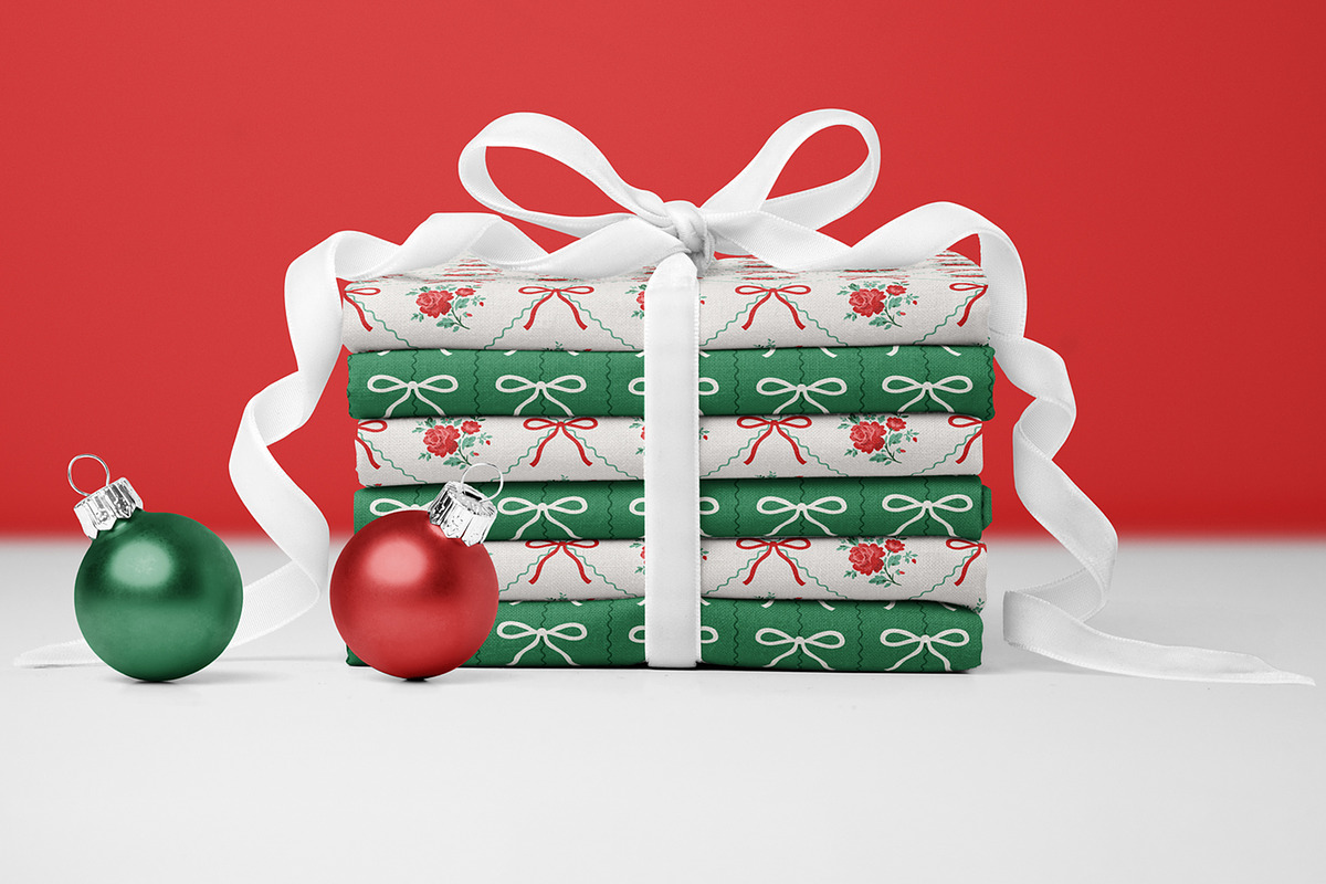Christmas Pattern Roses & Bows, a Pattern Graphic by Schatzi Graphik (Photo 6 of 6)