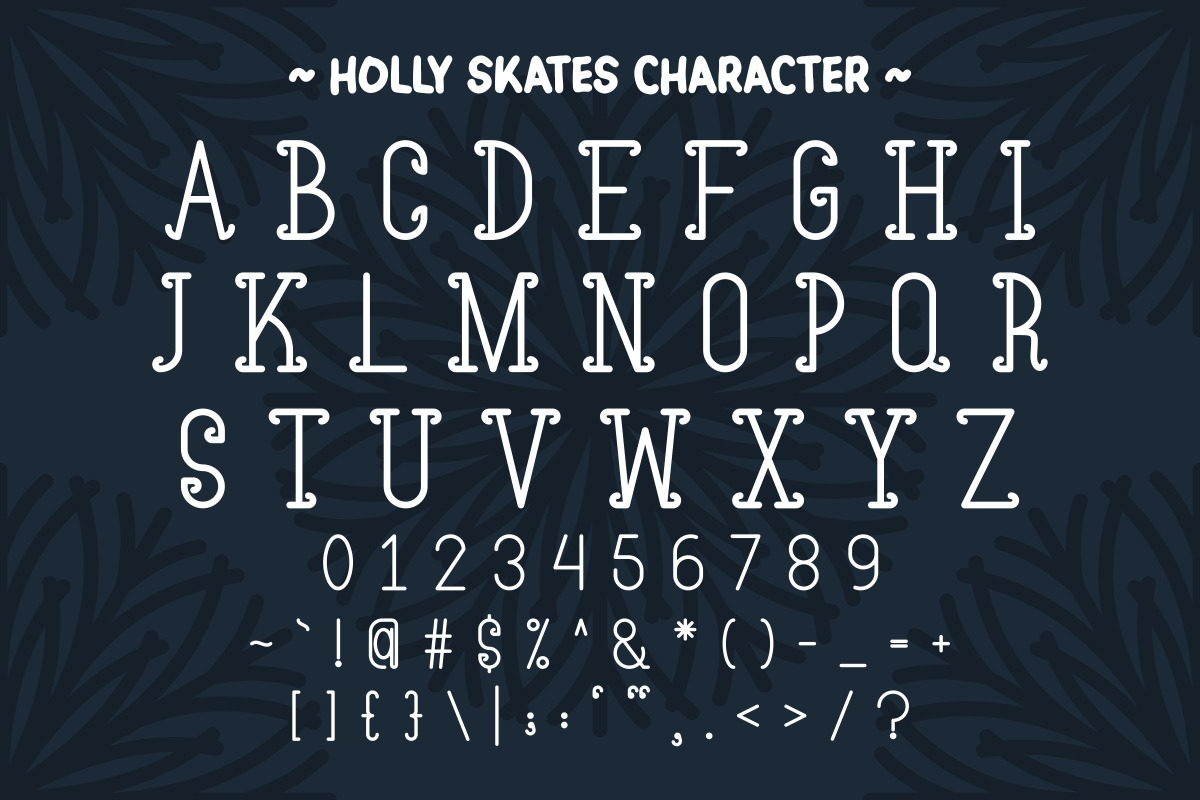 Holly Skates - Winter Display Font, a Sans Serif Font by Pian45 Studio (Photo 5 of 5)