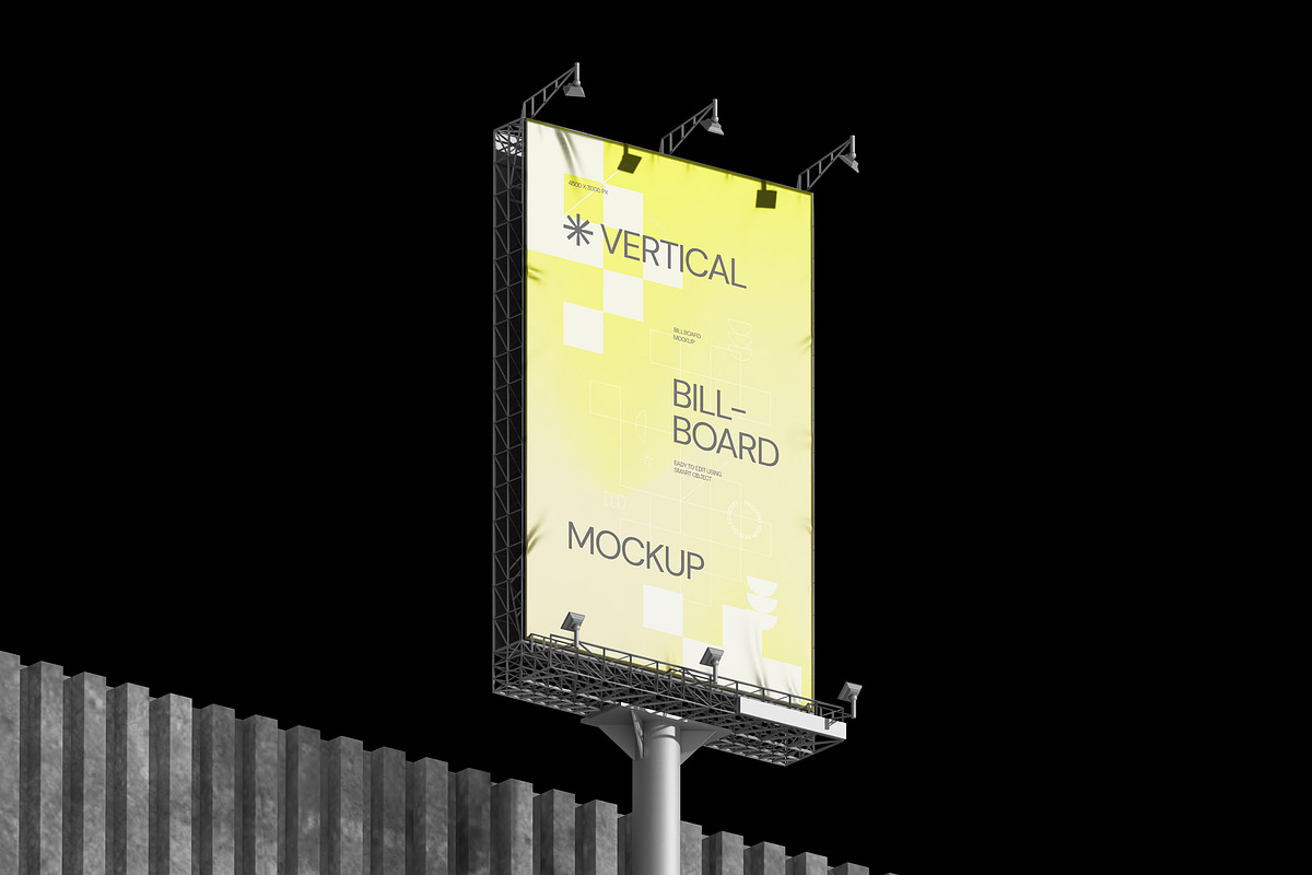 Vertical Billboard Mockup, an Advertising Mockup by fakhroo