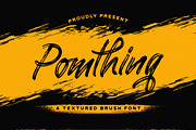 Pomthinq - Brush Script Font, a Script Font by StringLabs (Thumbnail 1 of 12)