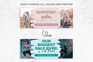 Website Banners For Canva Blush