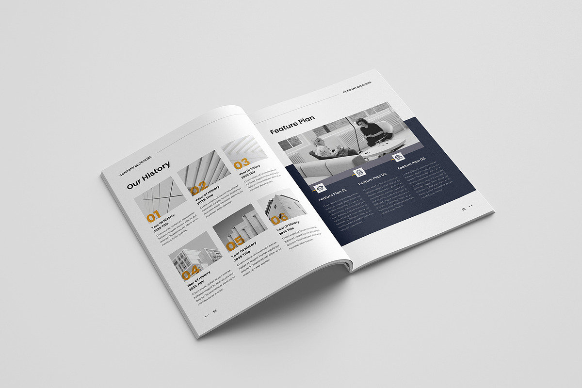 Company Profile Brochure Template, a Brochure Template by Spark_Creative (Photo 10 of 16)