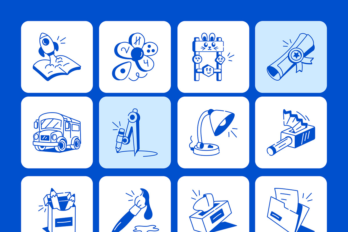 School Doodles Icon, an Outline Icon by Vectors Market (Photo 8 of 9)