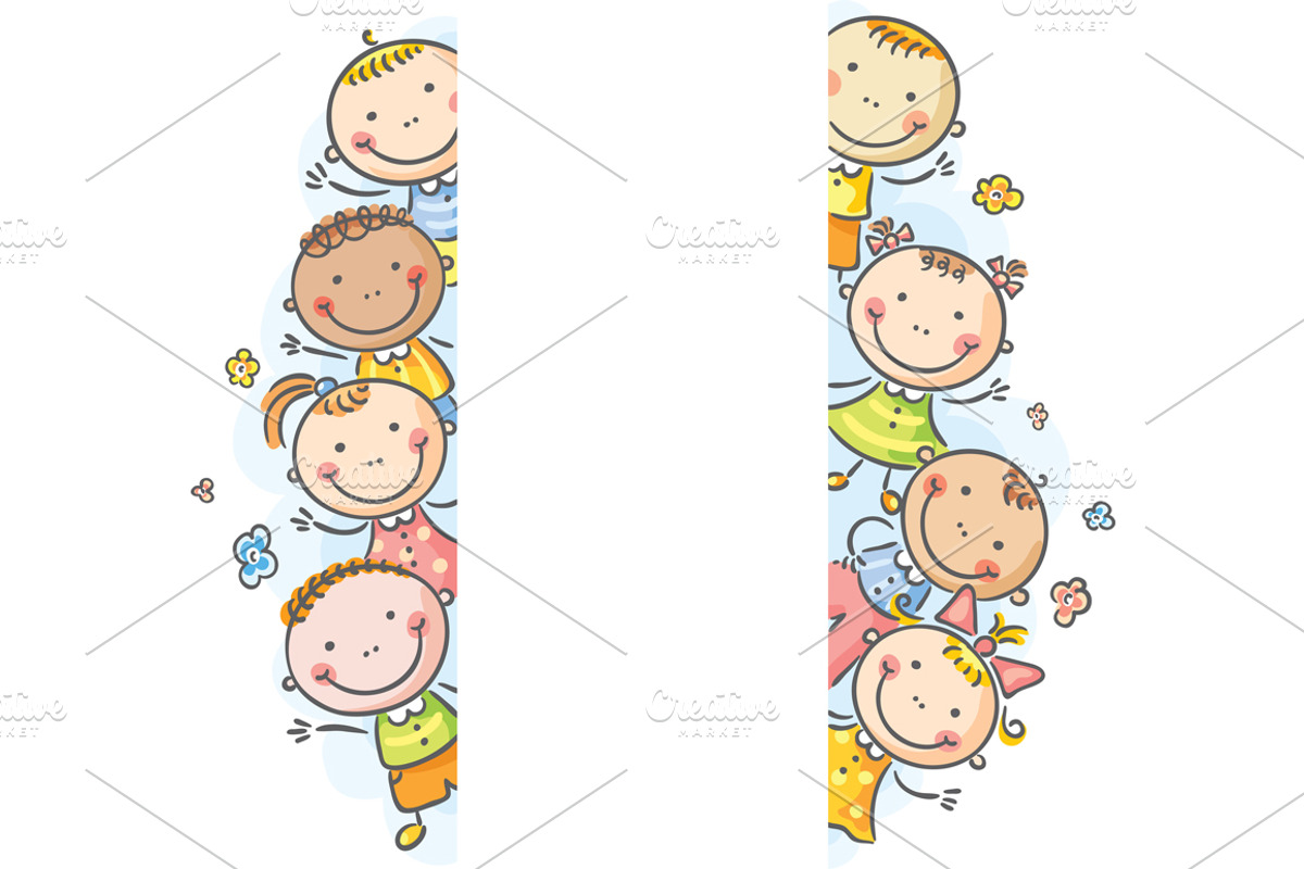 Cartoon kids frames and borders set, a Person Illustration by Bubert Art (Photo 7 of 13)