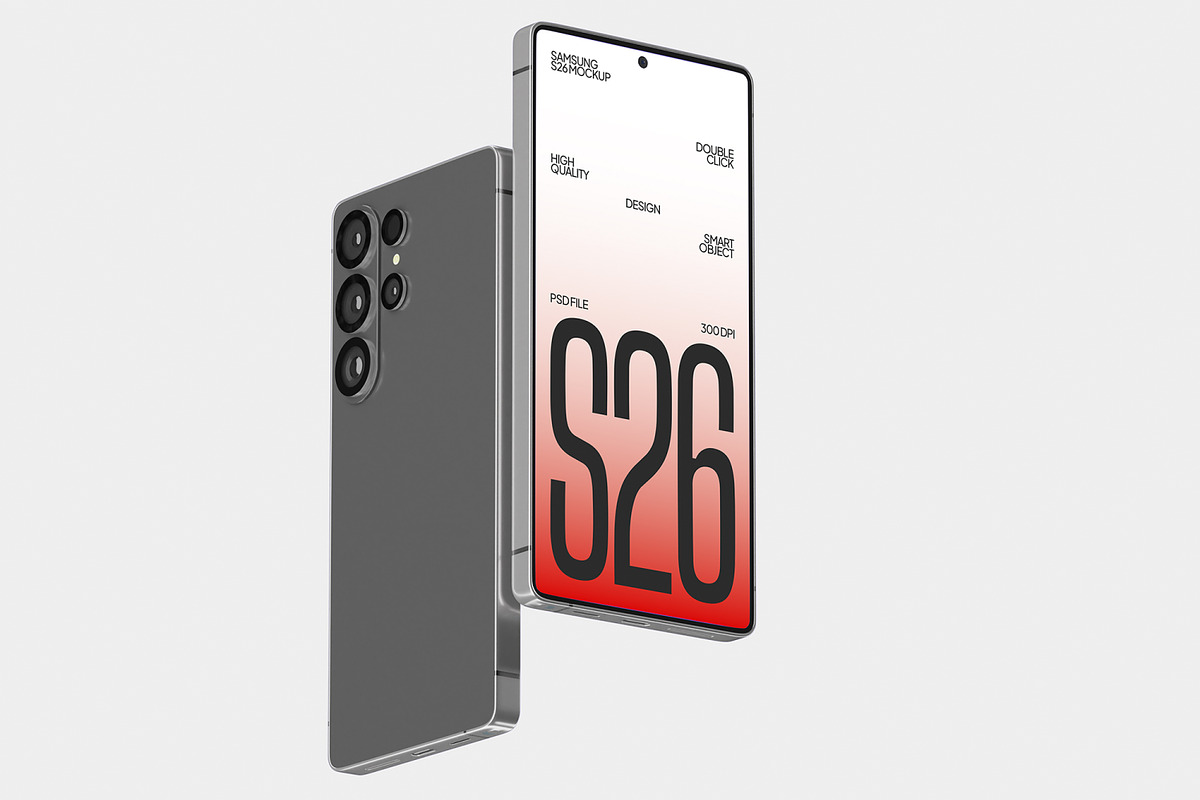 Samsung S26 Mockup, an Android Mockup by Unerispace (Photo 4 of 5)