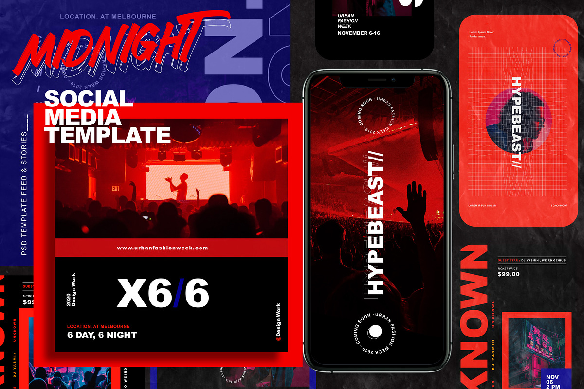 Midnight Instagram Post & Stories, a Social Media Template by Rocket Template (Photo 3 of 7)