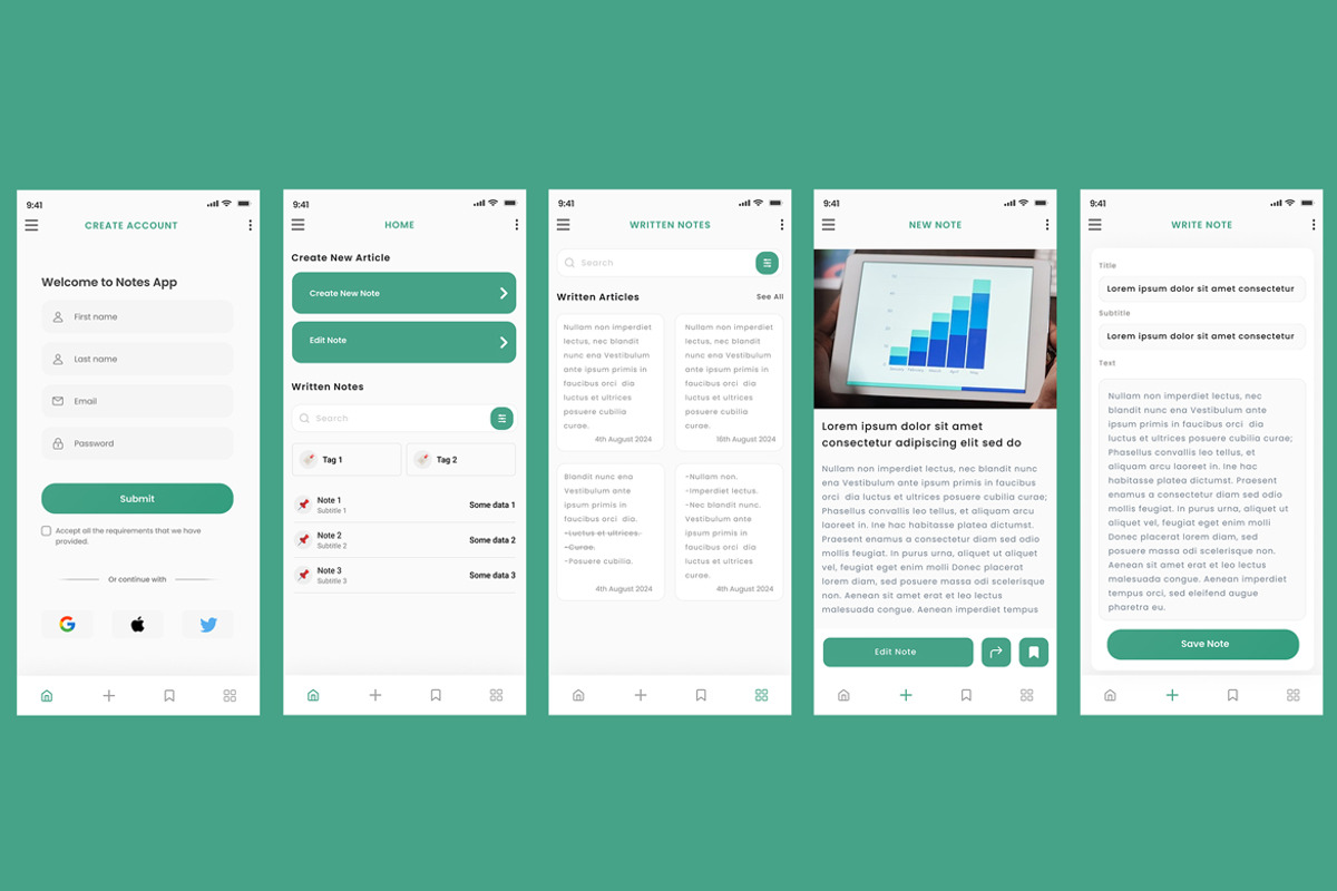 Write Note on Mobile, Notebook App, an App Template by nagaredesignstudio (Photo 2 of 2)