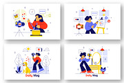 10 Daily Vlog Illustration, a Person Illustration by denayunebgt (Thumbnail 3 of 4)