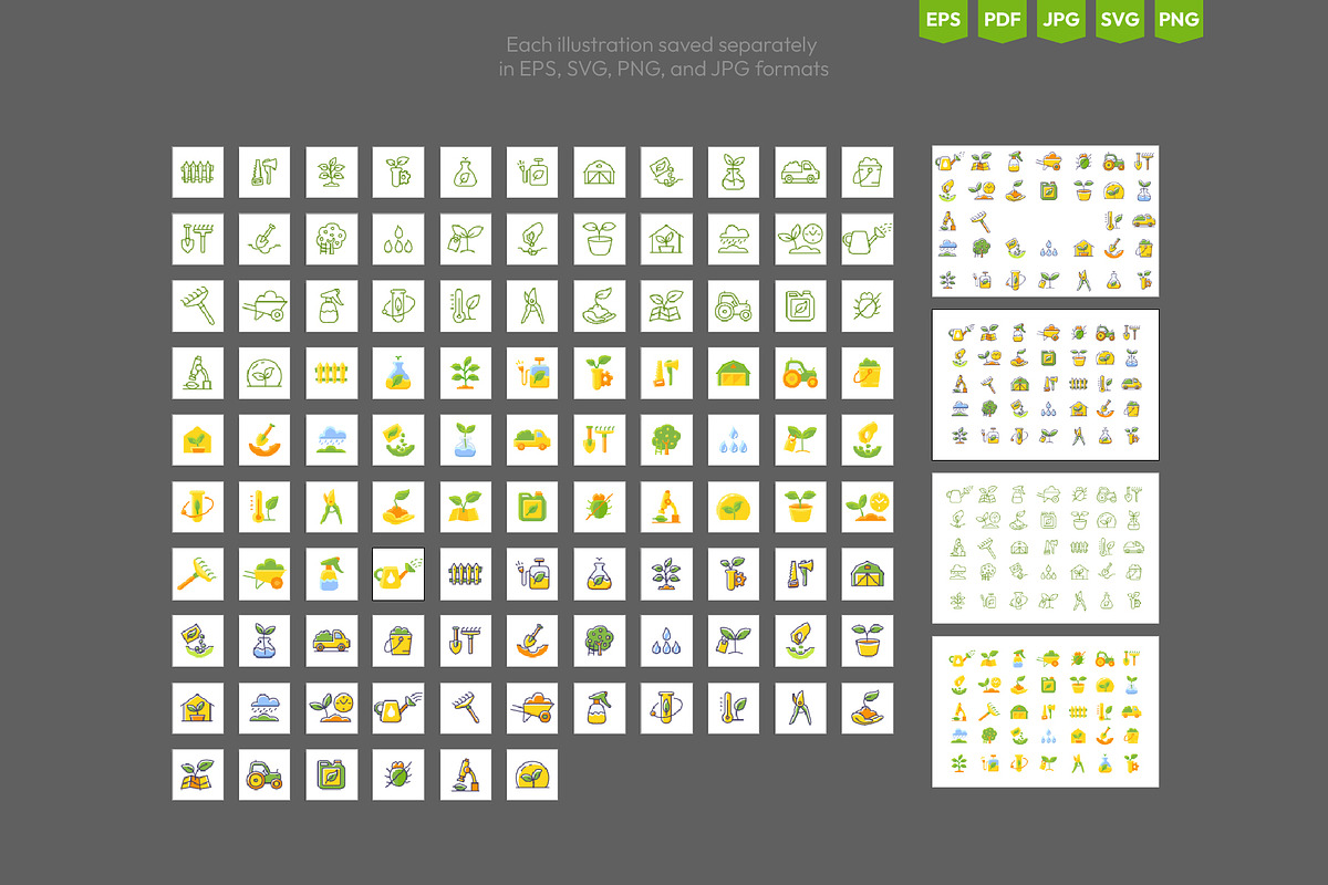 Garden Vector Line Icons, an Object Illustration by Ilia Design (Photo 5 of 6)