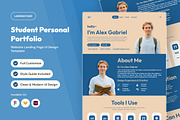 Alex – Student Portfolio Landing, a Landing Page Template by trabaskriya (Thumbnail 1 of 5)