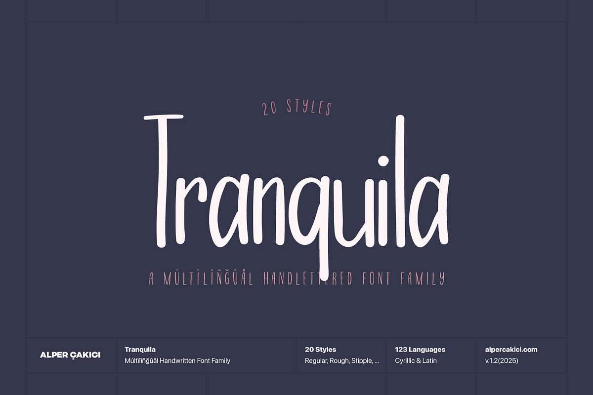 Tranquila Handwritten Font Family, a Script Font by alpercakici (Photo 15 of 15)
