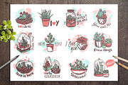 Cacti and Succulents Cute Doodle, an Illustration by alexrockheart (Thumbnail 5 of 9)