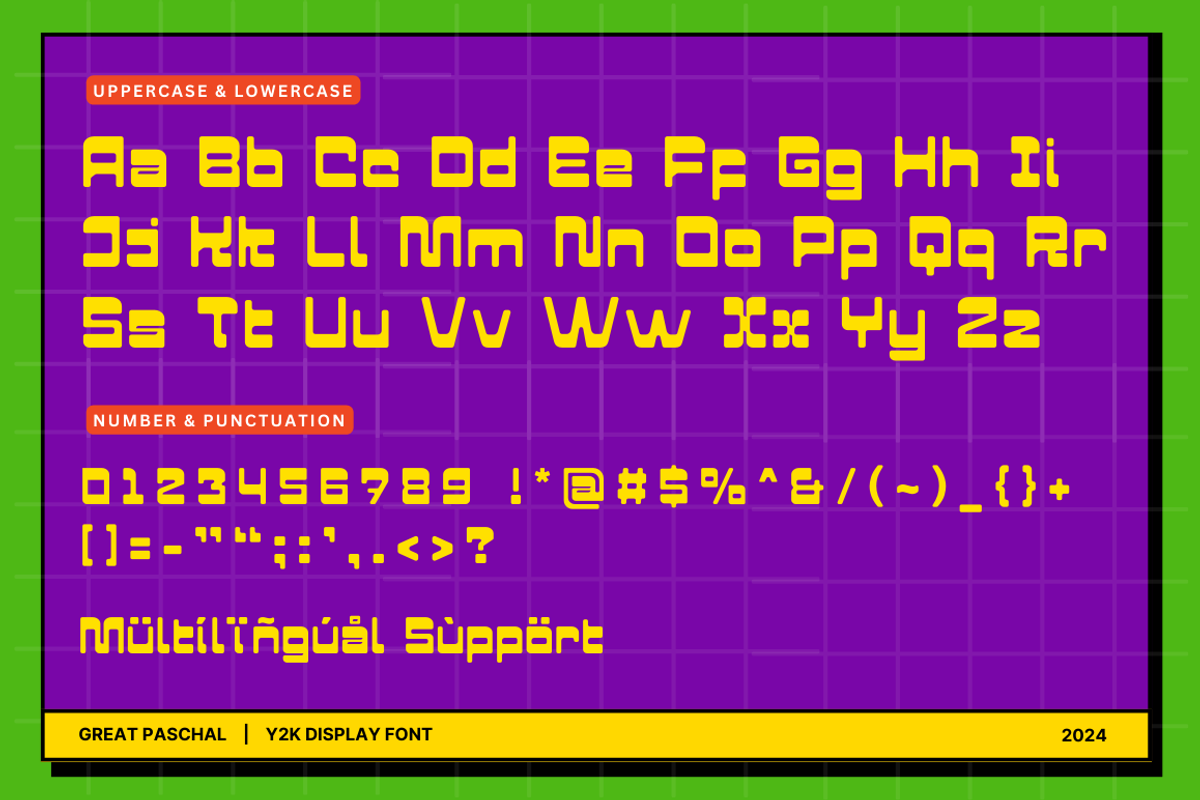Great Paschal - Y2k Display Font, a Sans Serif Font by Sronstudio (Photo 13 of 14)