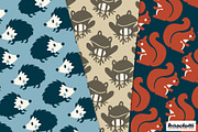 AnimalMinis Winter Paper and Clipart, a Pattern Graphic by kaeselotti (Thumbnail 3 of 7)