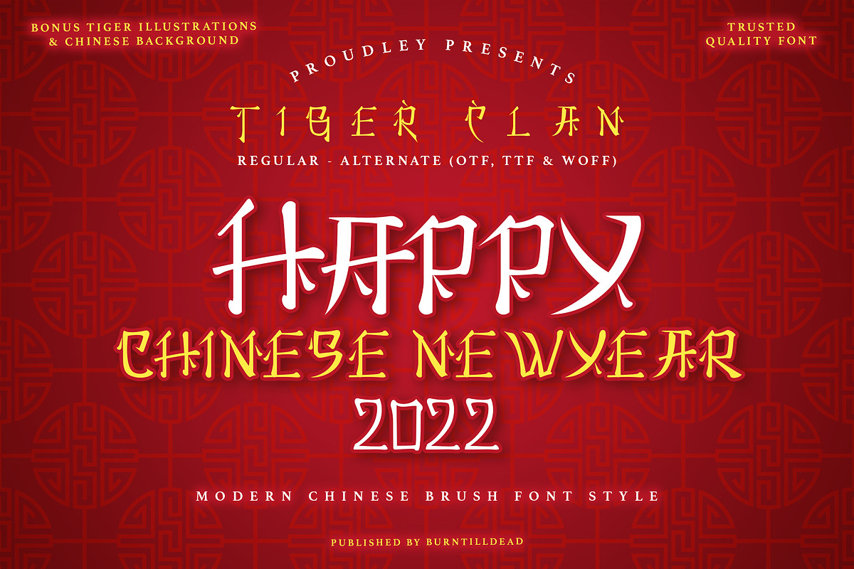 Tiger Clan, a Symbol Font by Burntilldead (Photo 1 of 11)