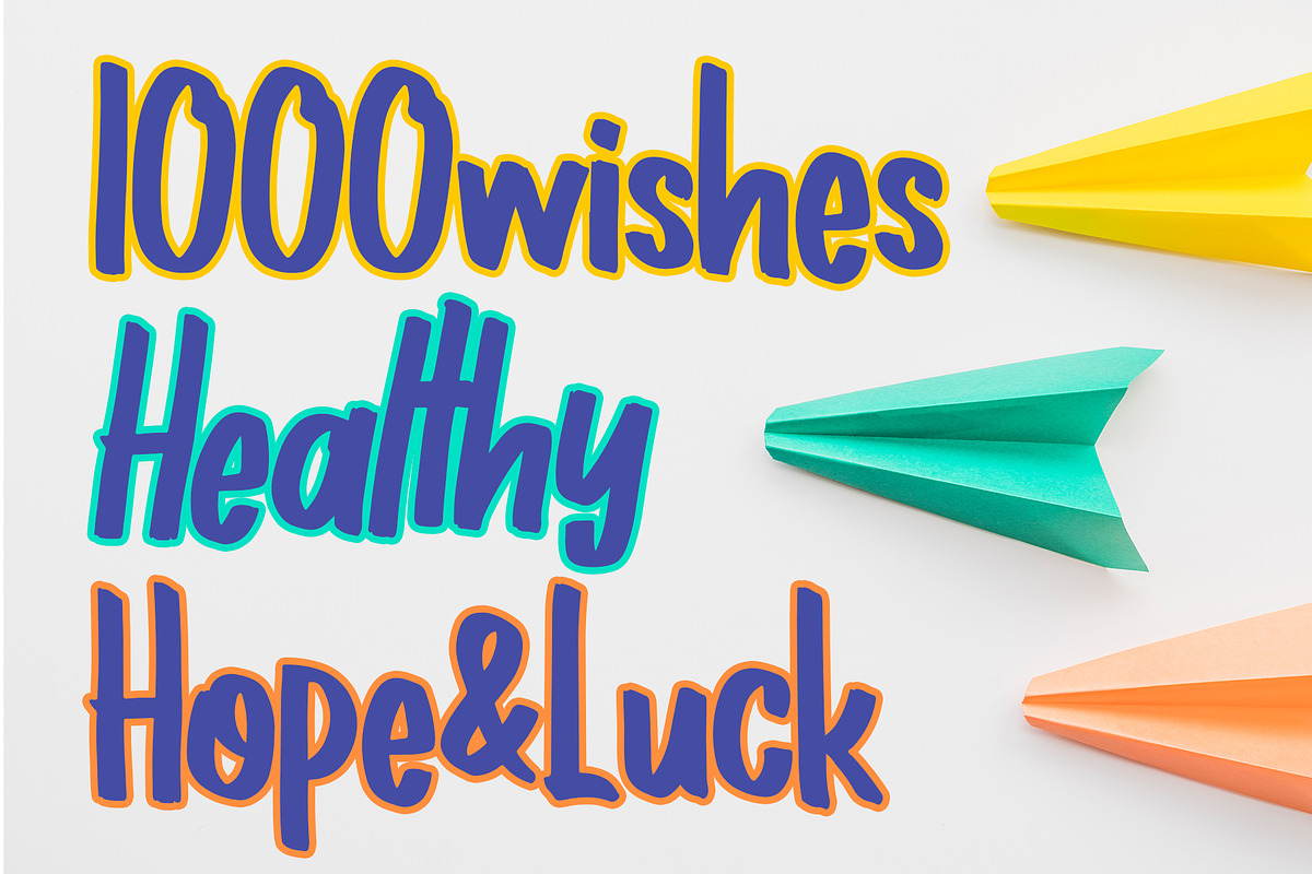 1000 Wishes Origami Font preview 2