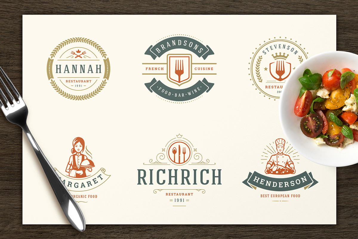 Restaurant Logos & Badges Bundle, a Branding & Logo Template by Vasya Kobelev (Photo 33 of 54)