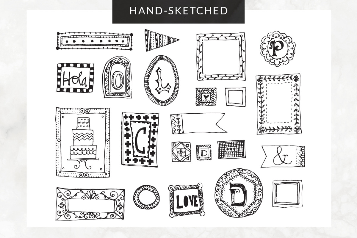 Hand-Sketched Vector Frames / Icons, an Icon by Two if by Sea Studios (Photo 2 of 4)