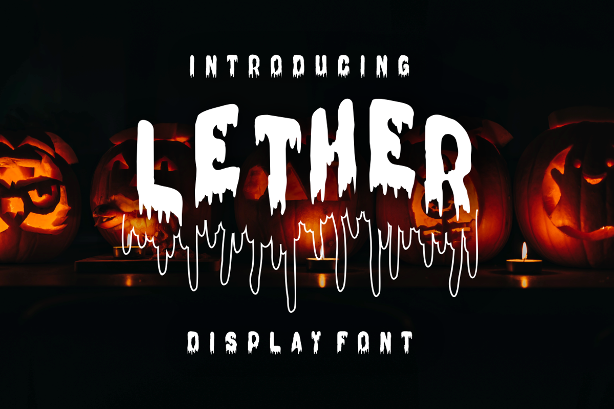 LETHER FONT, a Sans Serif Font by MaikoHatta (Photo 1 of 2)