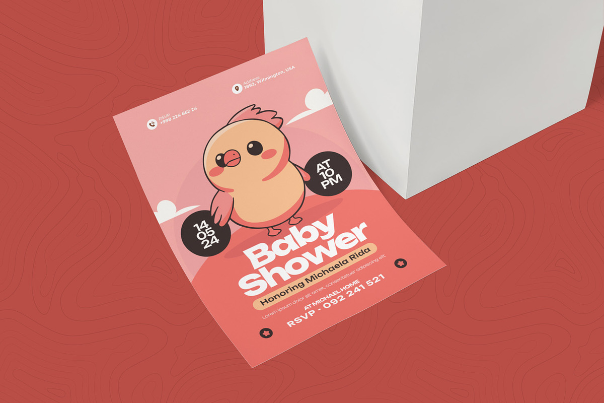 Hisana Baby Shower Invitation, an Invitation Template by Esensifiksi.studio (Photo 2 of 2)