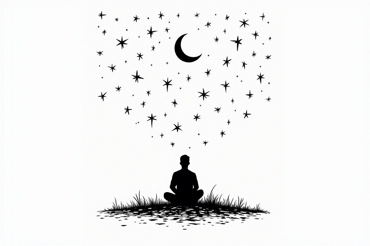 Night Sky Zen Meditation Bundle, an Illustration by hafijul (Photo 4 of 9)