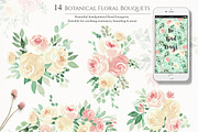 Blush Florals & Greenery Leaves, a Decorative Illustration by Momo Studio (Thumbnail 3 of 15)
