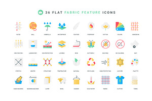 Fabric features wool leather icons, an Object Illustration by Lemberg Vector